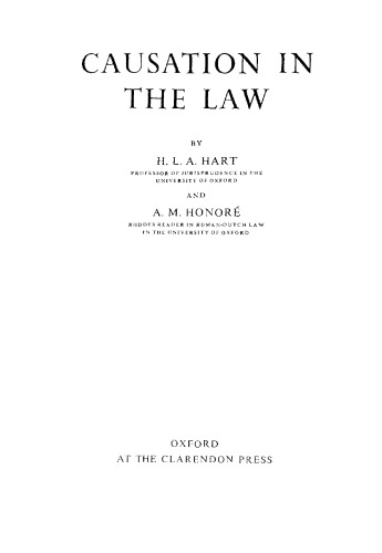 Causation in law