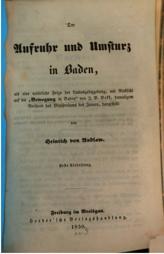 Der Aufruhr und Umsturz in Baden
