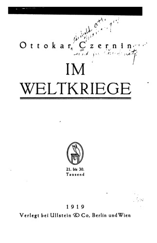 Im Weltkriege