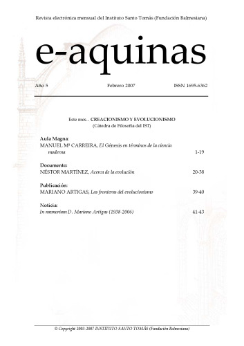 El Genesis En Terminos De La Ciencia Moderna