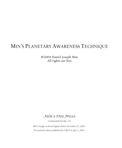 Min's Planetary Awareness Technique