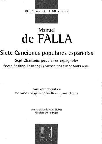 Manuel de Falla Siete Canciones populares espagnolas (Voice and Guitar, Вокал и гитара)