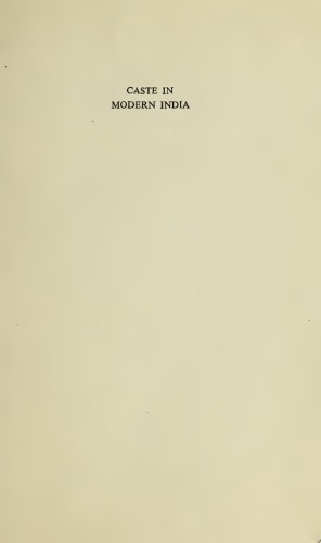 Caste in Modern India