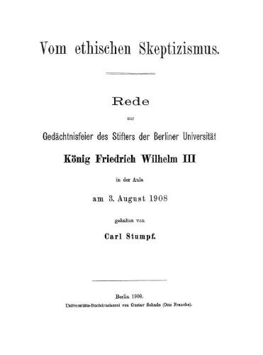 Vom ethischen Skeptizismus