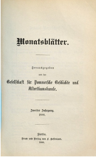 Monatsblätter