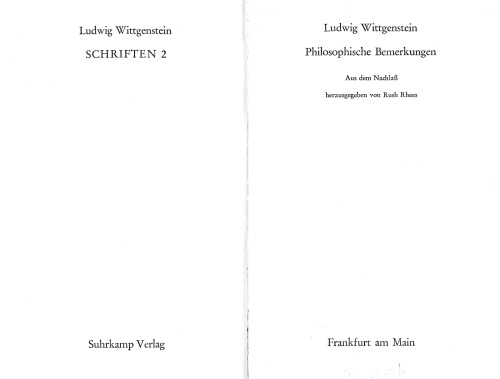 Philosophische Bemerkungen