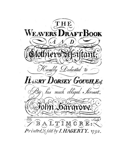 The Weavers Draft Book and Clothiers Assistant