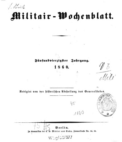 Militär-Wochenblatt