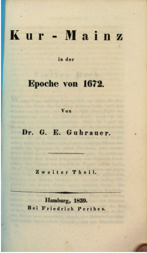 Kur-Mainz n der Epoche von 1672