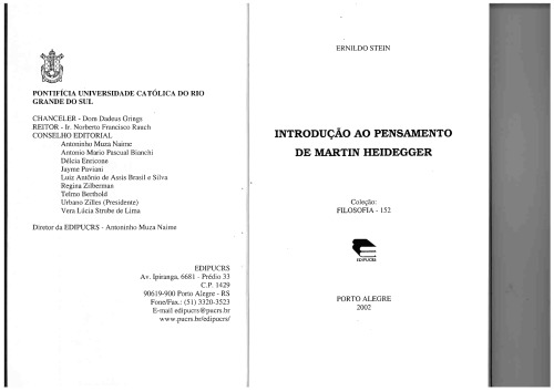 Introdução ao pensamento de Martin Heidegger