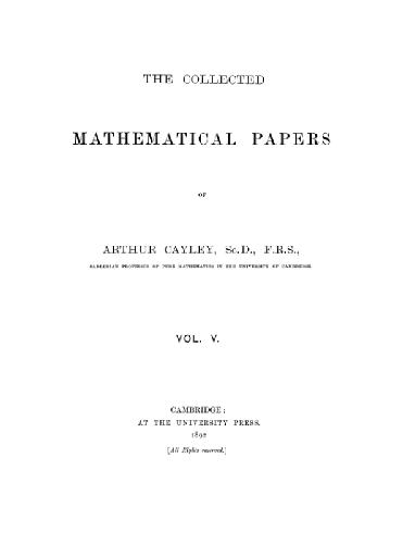 Collected mathematical papers