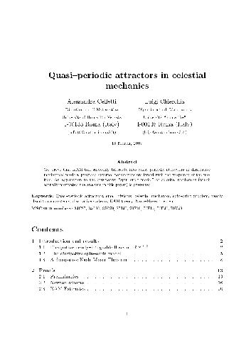 Quasi-periodic attractors in celestial mechanics