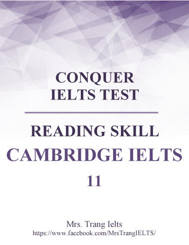 Conquer IELTS Test - Reading Skill - Cambridge IELTS 11