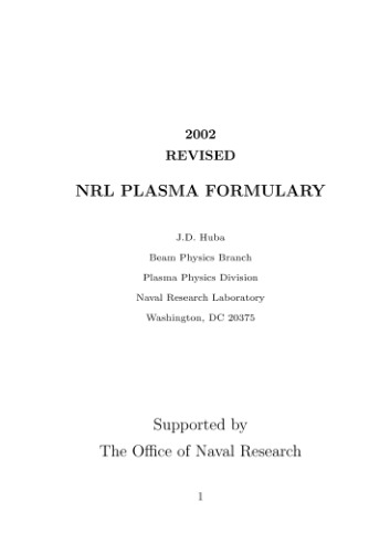 NRL Plasma Formulary