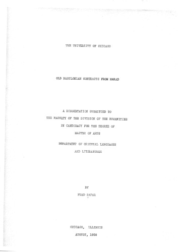 old Babylonian contracts from Marad