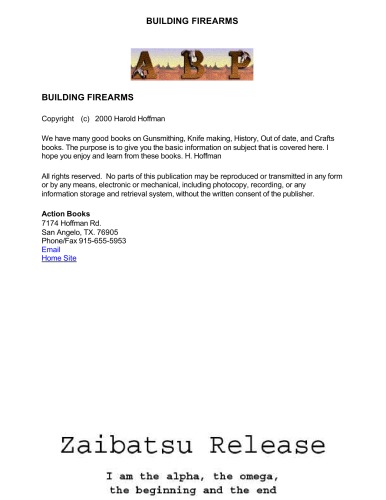 Building Firearms