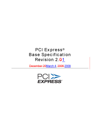 PCI Express Base Specification, Revision 2.1 (Change Bar)