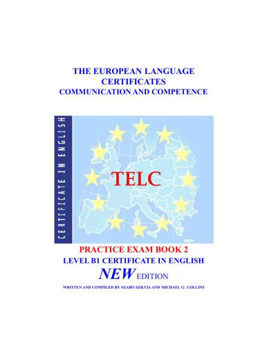 TELC - Practice Exam Book 2 - Level B1 Certificate in English