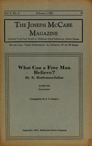 What Can a Free Man Believe?