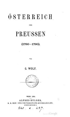 Österreich und Preußen (1780 - 1790)