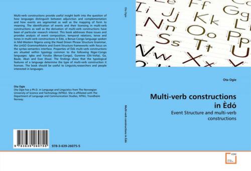 Multi-verb constructions in Èdó: Event Structure and multi-verb constructions