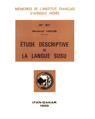 Etude Descriptive de la Langue Susu.