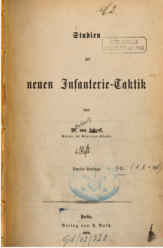 Studien zur neuen Infanterie-Taktik