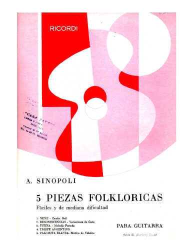 5 piezas foklóricas para guitarra