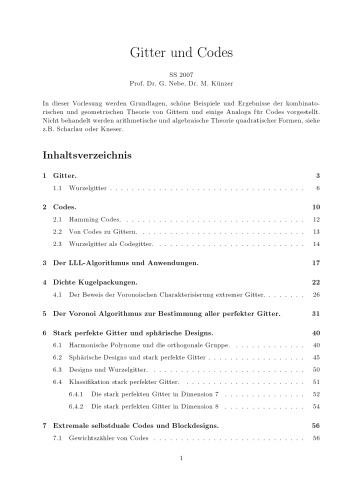 Gitter und Codes