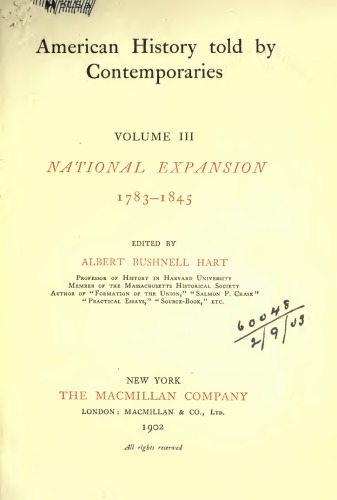 National Expansion, 1783-1845