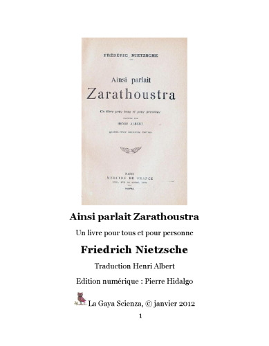 Ainsi parlait Zarathoustra