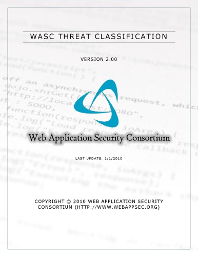 Web Application Security Consortium (WASC) Threat Classification, v2.00