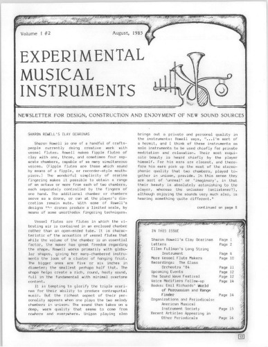 Journal of experimental musical instruments Journal of experimental musical instruments