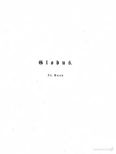Globus. Illustrirte Zeitschrift für Länder- und Völkerkunde