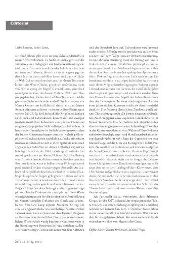 Zeitschrift für Neues Testament (ZNT). Heft 34