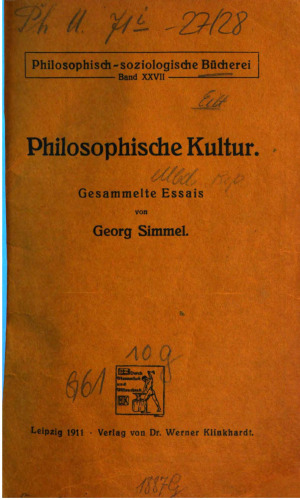 Philosophische Kultur. Gesammelte Essais