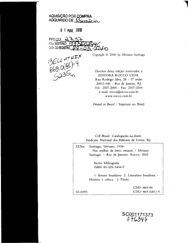 Nas Malhas da Letra: ensaios