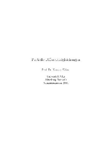 Partielle Differentialgleichungen