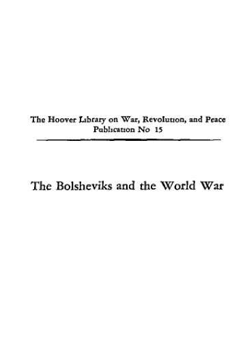 The Bolsheviks and the World War