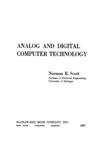 Analog and Digital Computer Technology