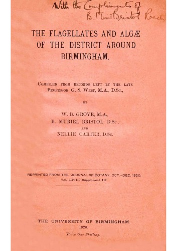 The Flagellates and Algae of the District around Birmingham