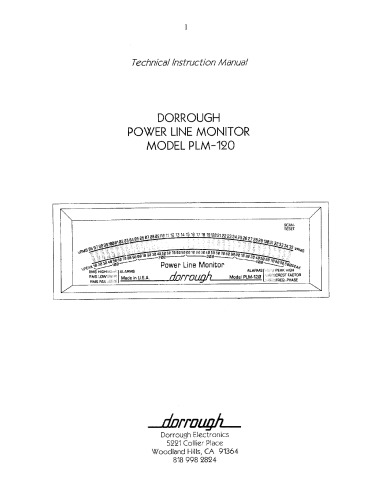 DORROUGH PLM-120 Power Line Monitor