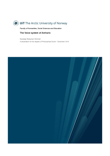 [Dissertation] The voice system of Amharic
