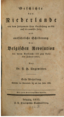 Geschichte der Niederlande bis mit dem Jahre 1830