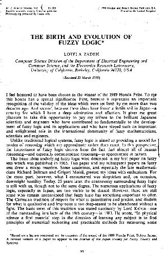 The Birth and Evolution of Fuzzy Logic