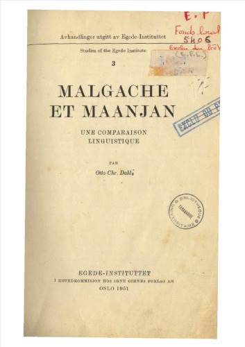 Malgache et maanjan: une comparaison linguistique