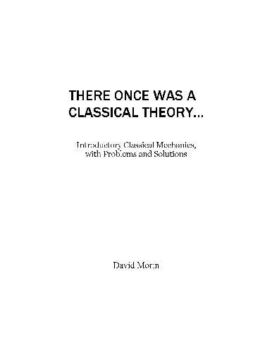 Introductory classical mechanics