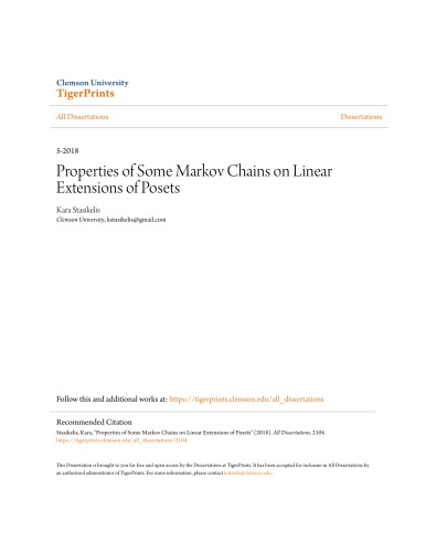 Properties of Some Markov Chains on Linear Extensions of Posets