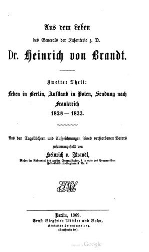 Leben in Berlin, Aufstand in Polen, Sendung nach Frankreich 1828-1833