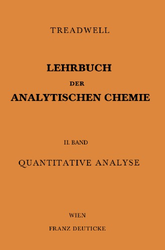 Kurzes Lehrbuch der Analytischen Chemie - II. Band - Quantitative Analyse